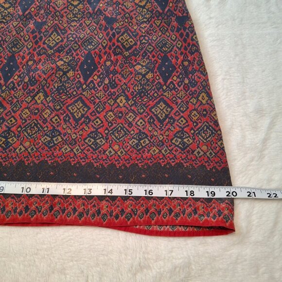 Joie 100% Silk Tunic Top Sz XS Racerback Boho Western Coastal Cowgirl Hippie - Picture 11 of 12